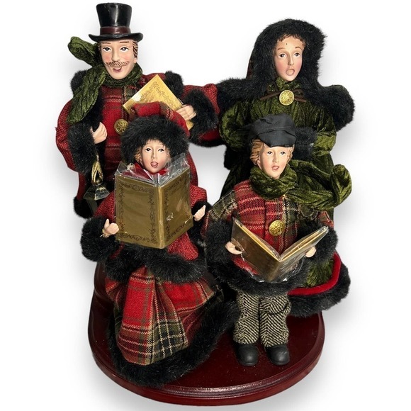Dickens Christmas Carolers w/ Stand Valerie Parr Hill QVC 2013 Holiday Decor - Picture 11 of 15